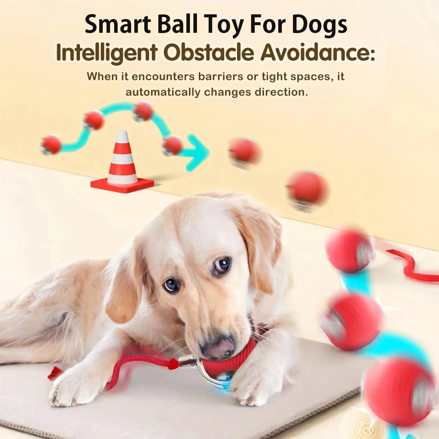 Smart Rolling Dog Ball - interactive Toy for Dogs